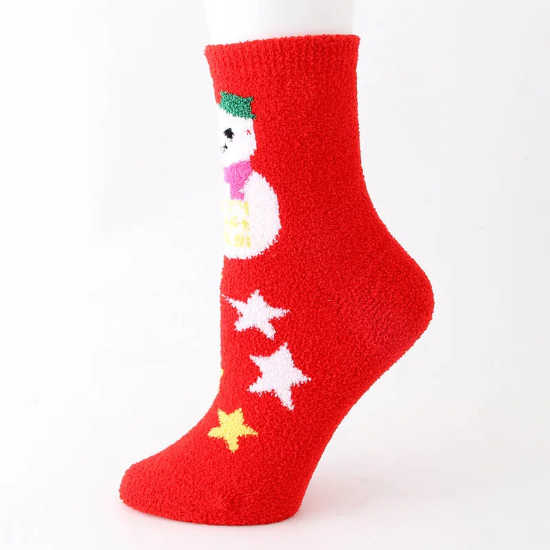 E Cotton Socks Cute Funny Women Sock Colorful Cartoon Kawaii Santa Elk Socks Christmas Gift For Girls Cute funny design#F - Цвет: E