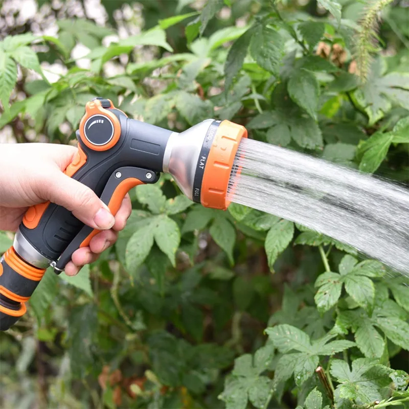 

8 Patterns Water Nozzle Water Head Hose Sprayer Pressure Washer Garden Spray Auto Car Washing Gardening