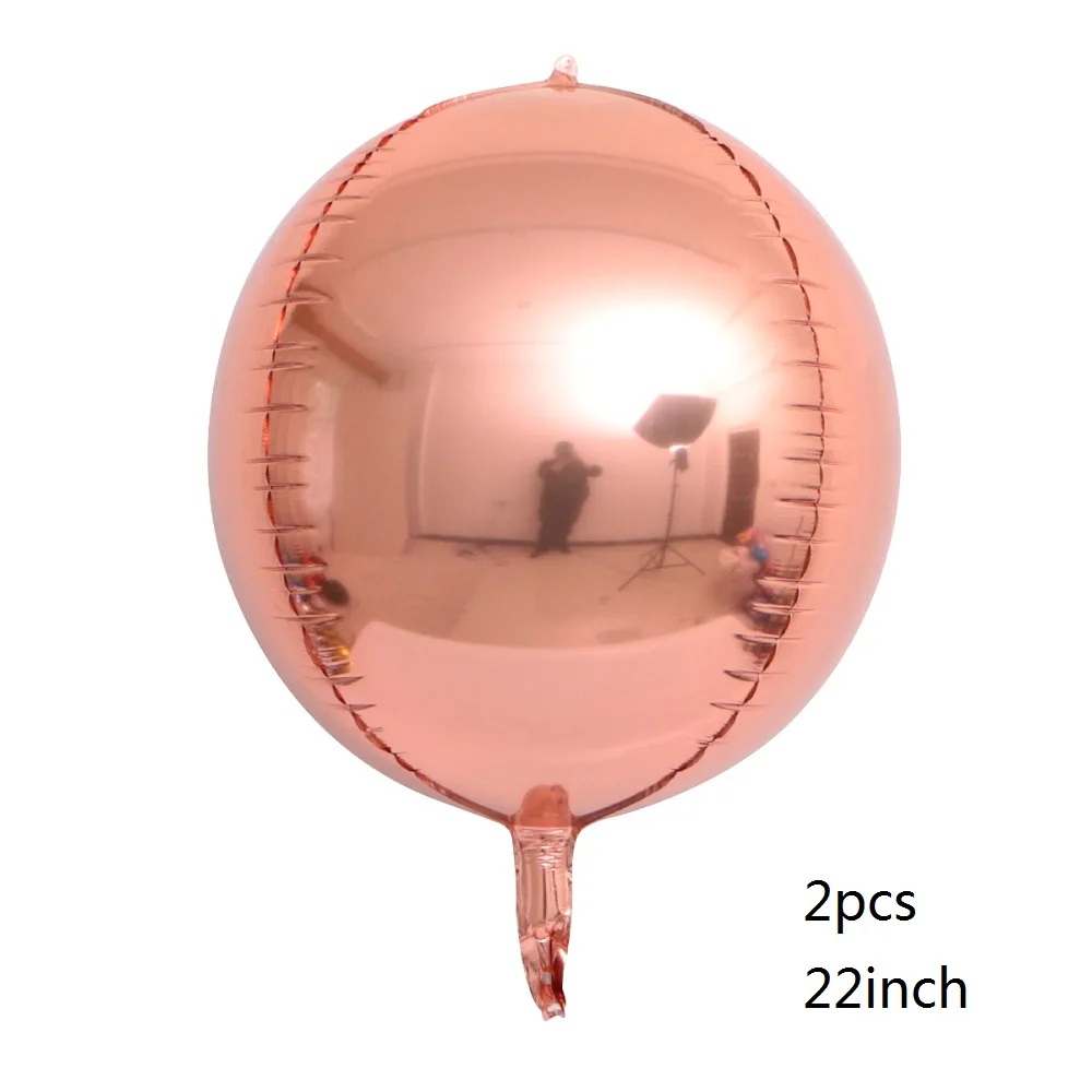 22inch 4D Розовое золото, фрахт, занавеска конфетти, сердце, фольгированный шар, день рождения, любовь, для невесты, вечерние украшения, для детей, для душа, подарок, латексный шар - Цвет: 22inch 4D