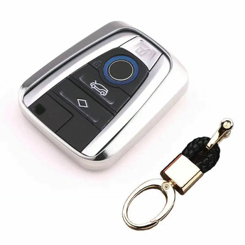 Чехол для автомобильного ключа из мягкого ТПУ с цепочкой ключей BMW i3 i8 Мягкий