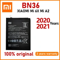 xiao mi original 3010mah bn36 battery for xiaomi mi6x mi 6x mia2 mi a2 high quality batteries with tracking number