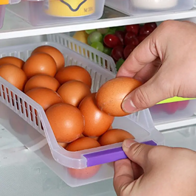 

Kitchen Fridge Food Containers Space-saving Trays for Freezer Holder Sink Basket