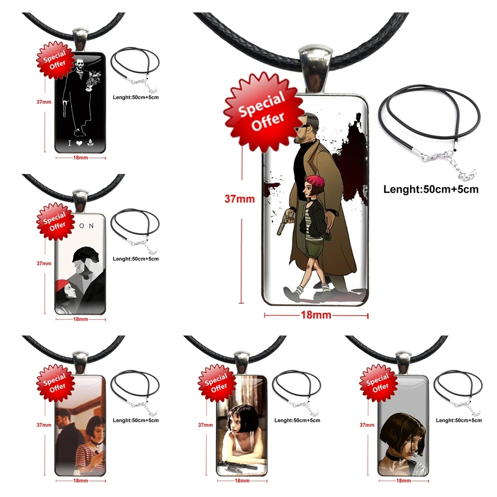 Леон профессиональный фильм моды с подвеской в форме прямоугольное ожерелье