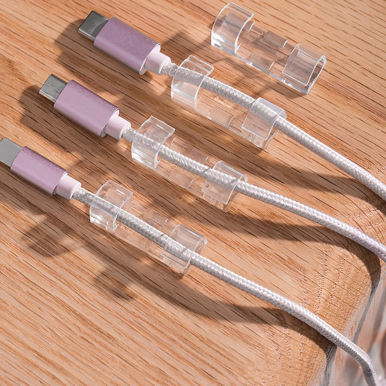 

Cable Organizer Clips Cable Management Desktop Workstation Abs Fixed Clamp Cord Holder Usb Charging Data Line Bobbin Winder