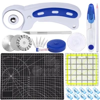 nonvor 45mm rotary cutter set with a4 cutting mat acrylic sewing ruler sewing clips pins carving knife set for fabric sewing