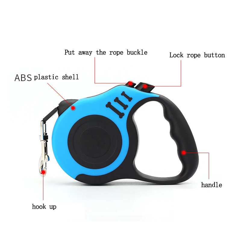 

2 Color Retractable Dual Double Pet Leash Rope Zero Tangle Walk For Two Dog Walk The Dog Adjustable Pet Leash Pet Supplies