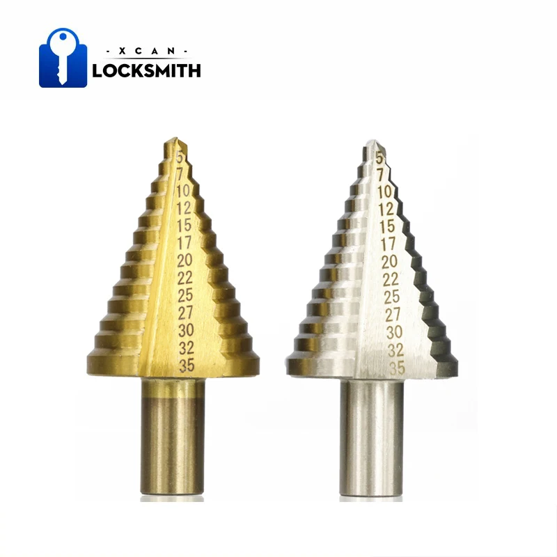 

Step Cone Drill 5-35mm Core Drilling Tools Straight Flute Step Drill Bit Wood Metal Hole Cutter HSS Metal Drills