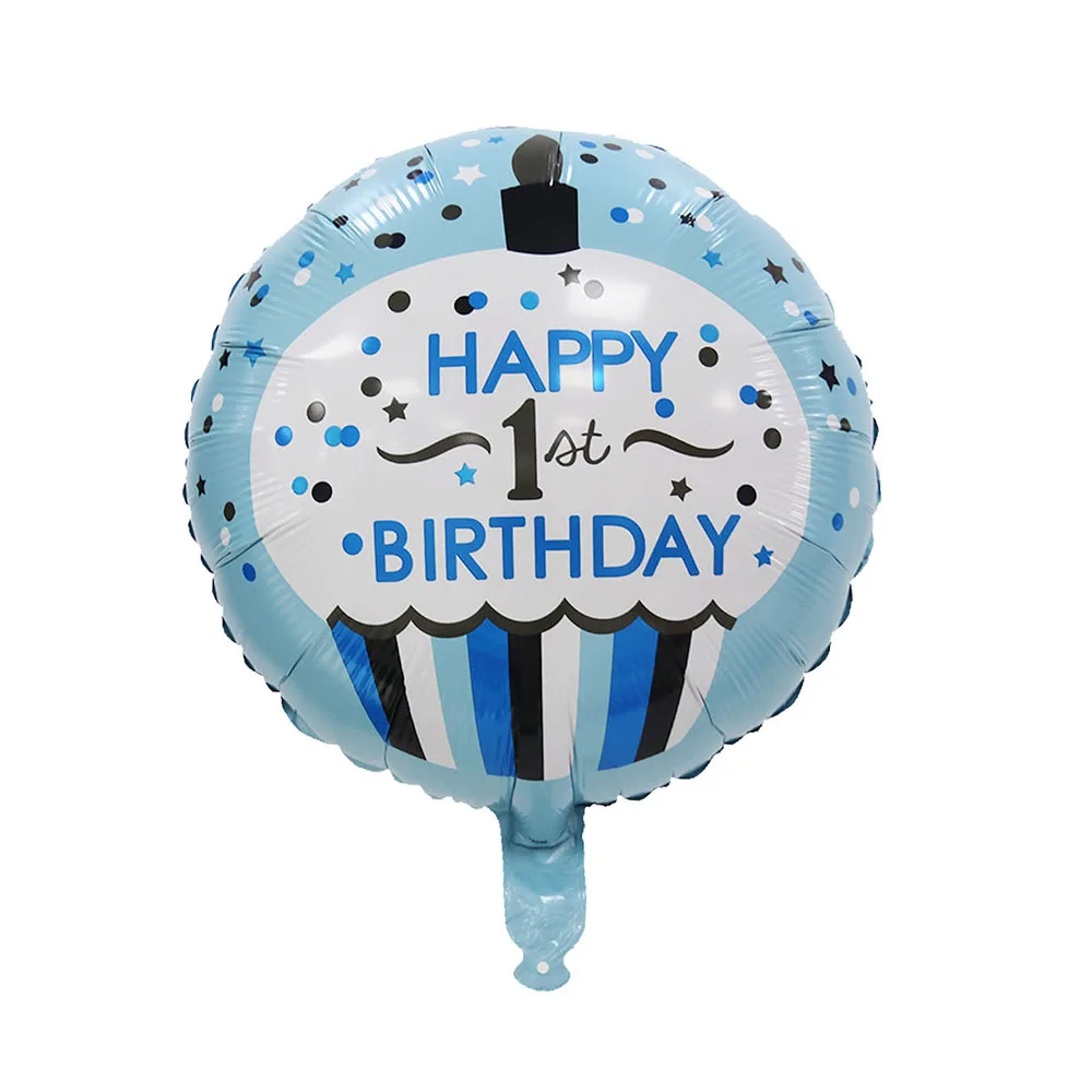 

50pcs/Bag 18Inch Happy Birthday Foil Balloon Round Shape Mylar Helium Ballon Baby Shower Party Decoration Air Globos