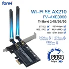 Двухдиапазонный беспроводной Wi-Fi адаптер 3000 Мбитс WiFi6 Intel AX200 PCIe 2,4G5 ГГц 802.11acAX Bluetooth AX210NGW 6G Wi-Fi 6E карта для ПК