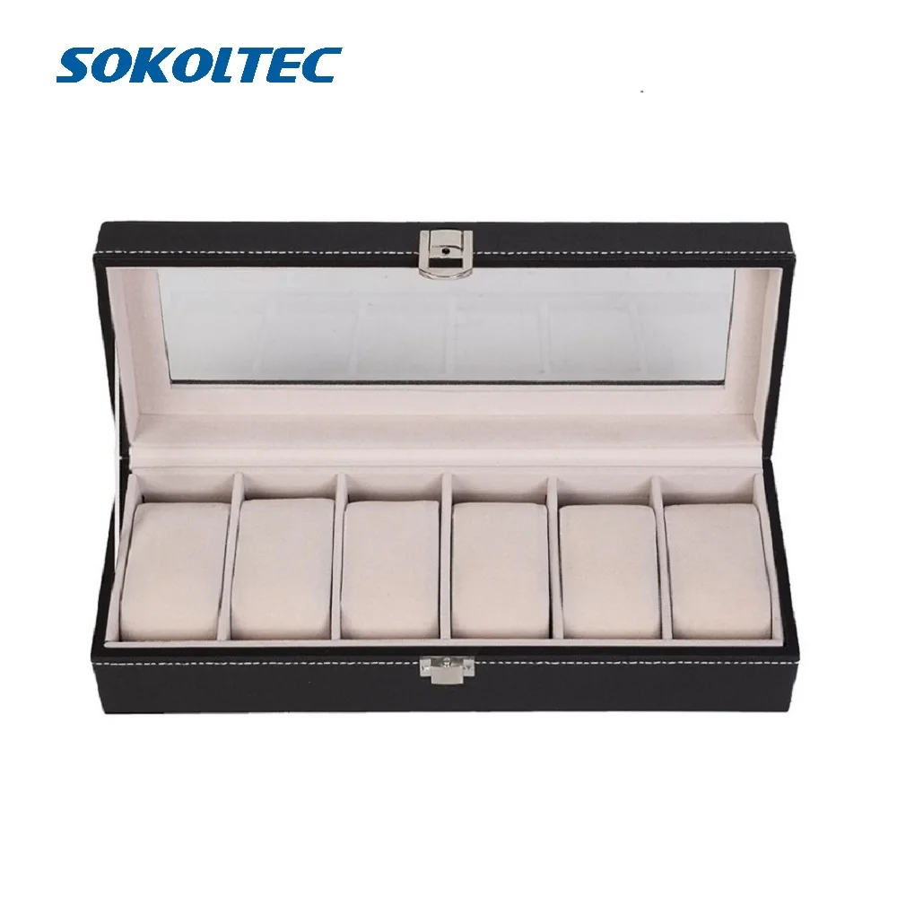 Коробка ювелирных изделий коробки хранения способа PU простая коробка дисплея