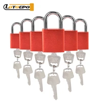 ep 8511ar 25mm safety aluminium padlock six colors 6 pack keyed different osha compliant loto locks with 2 keys per lock