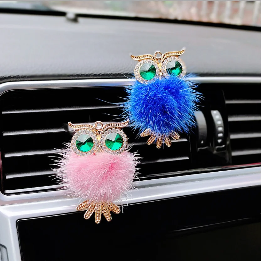 

1Pcs Crystal Owl Car Air Freshener Auto Outlet Perfume Clip Interior Accessories Car-styling Vent Solid Fragrance Diffuser