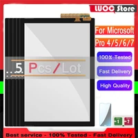 5pcs for microsoft surface pro 4 1724 pro 4 pro 5 pro 6 pro 7 touch screen digitizer glass replacement touch screen 100 tested