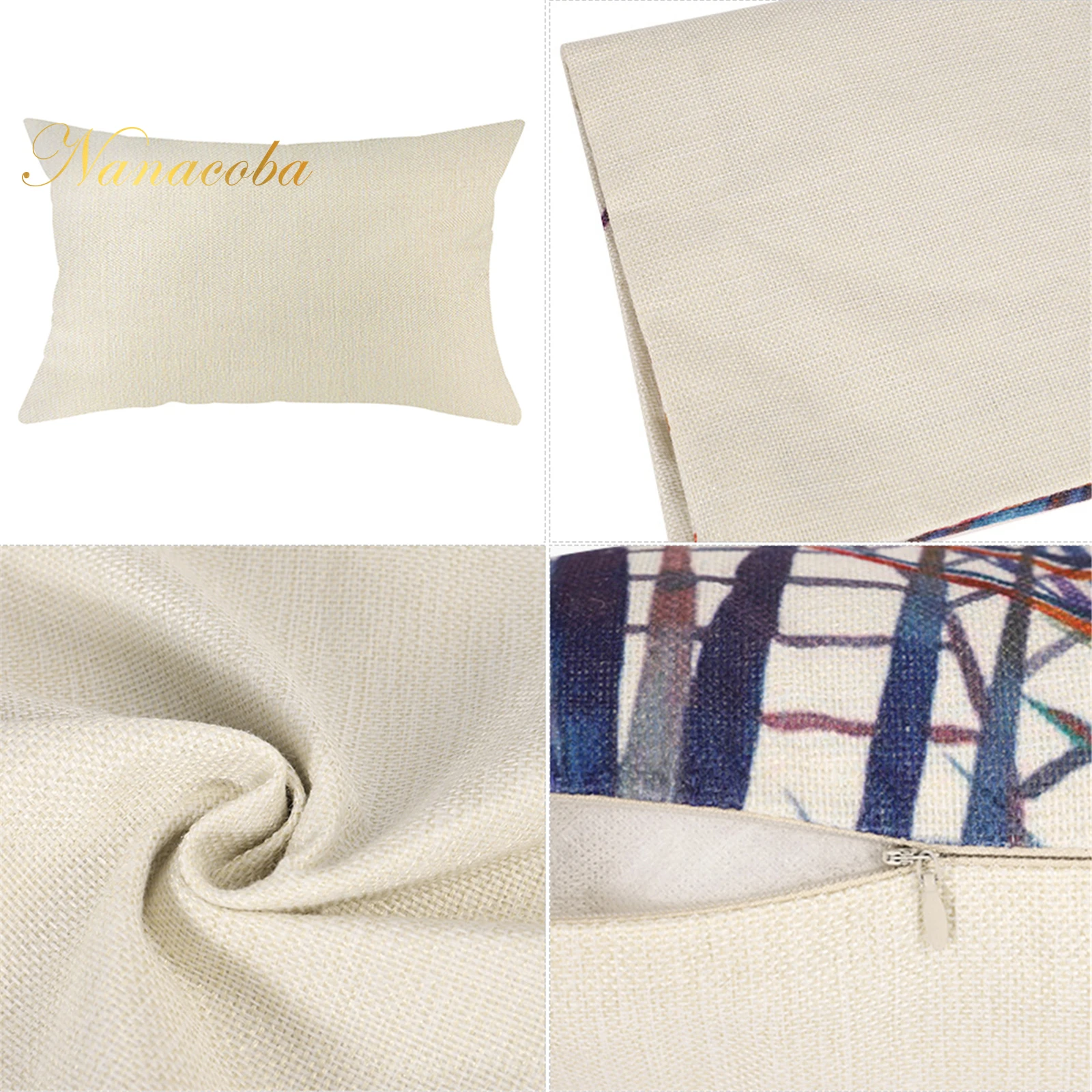 

Letter Cushion Cover Black And White Linen Throw Pillow Case Striped Dotted Letter Art Cushion Cover