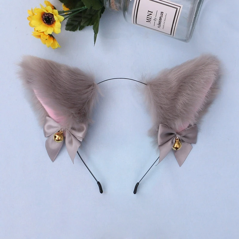 

Women Plush Cat Fox Fur Ear Hairband Beautiful Night Party Club Bar Decorate Headbands Girls Cosplay Costume Cat Ear Headwear