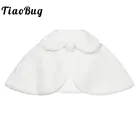 Детская куртка-болеро из искусственного меха для девочек, пальто, короткая повязка, Детская Свадебная накидка, теплая накидка принцессы, верхняя одежда, одежда для девочек с цветами