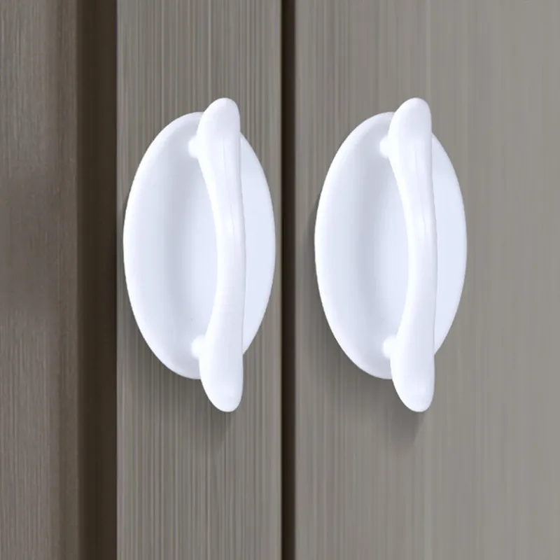 

1pc Self-Adhesive Furniture Door Handles Punch-Free Cabinets Drawers Knobs Wardrobe Refrigerator Window Auxiliary Handles