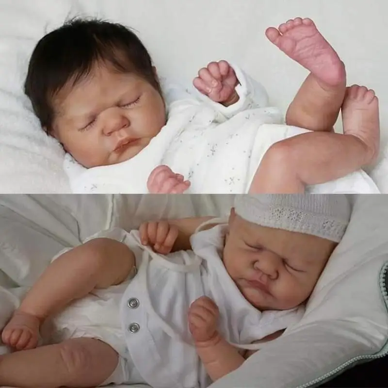 

18Inch Eyes Closed Reborn Dolls Color Limited Edition Dolls Kit Lifelike Soft Unfinished V1P2