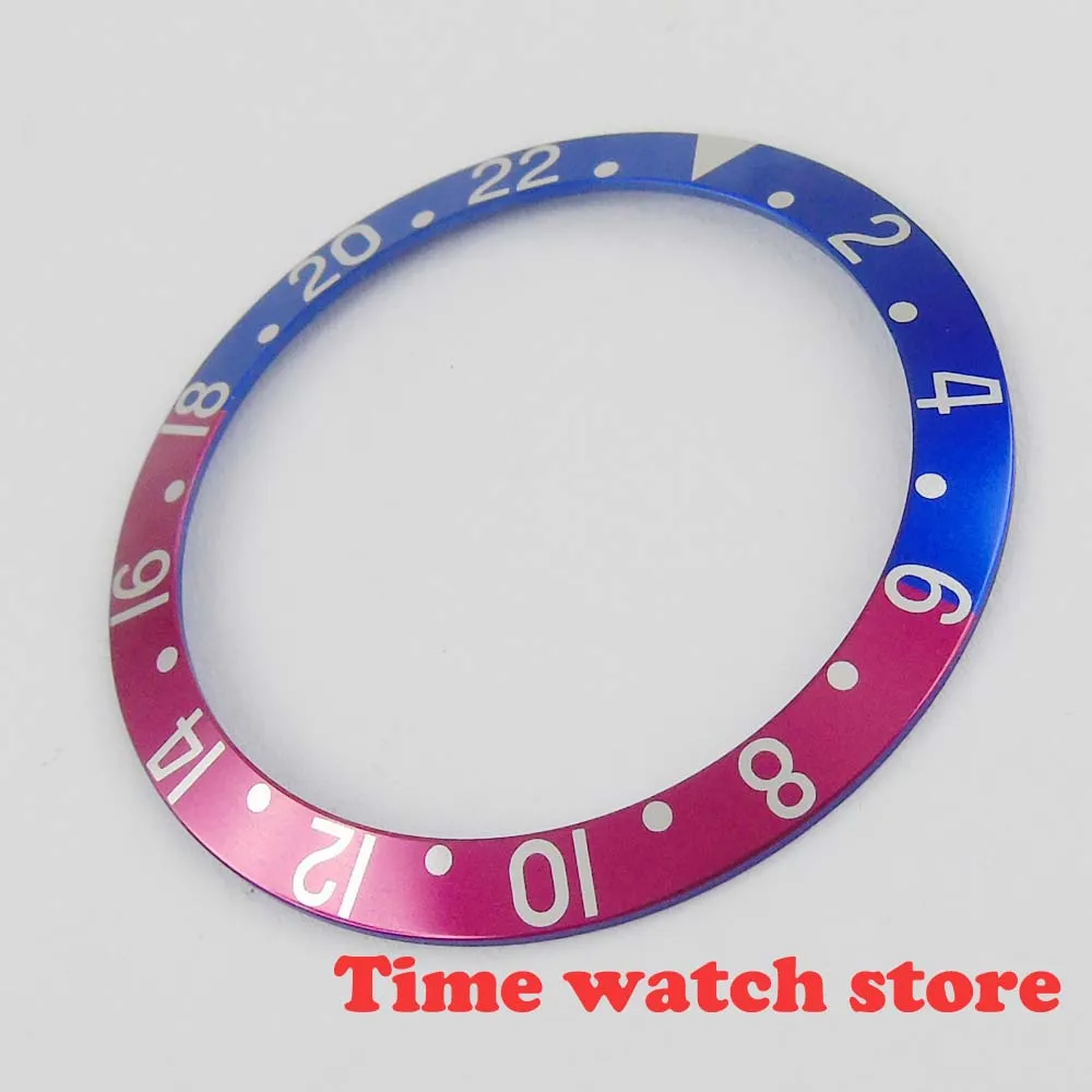 Новинка 38 мм Parnis Высококачественная красная черная синяя Алюминиевая Вставка