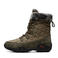 down snow boots mens winter down warm thick cotton shoes fur one waterproof antiskid northeast large cotton boots