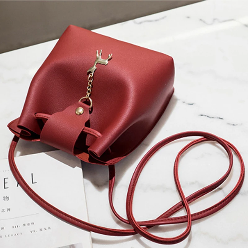 2020 модная женская сумка через плечо из искусственной кожи маленькая с подвеской