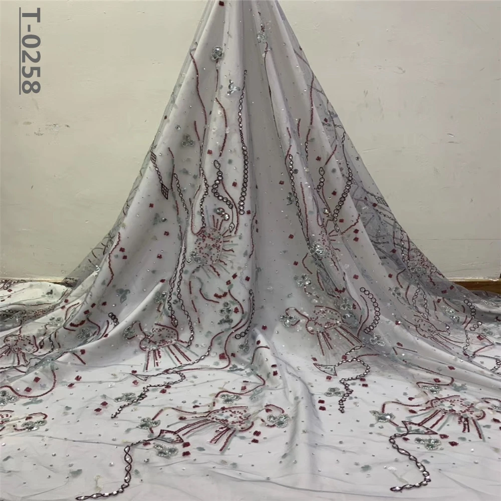 Золотая африканская французская кружевная ткань из бисера последние 2020 с