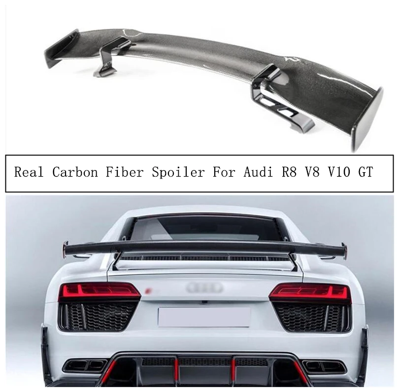 Настоящий спойлер из углеродного волокна для Audi R8 V8 V10 GT 2007 2022 Высокое качество
