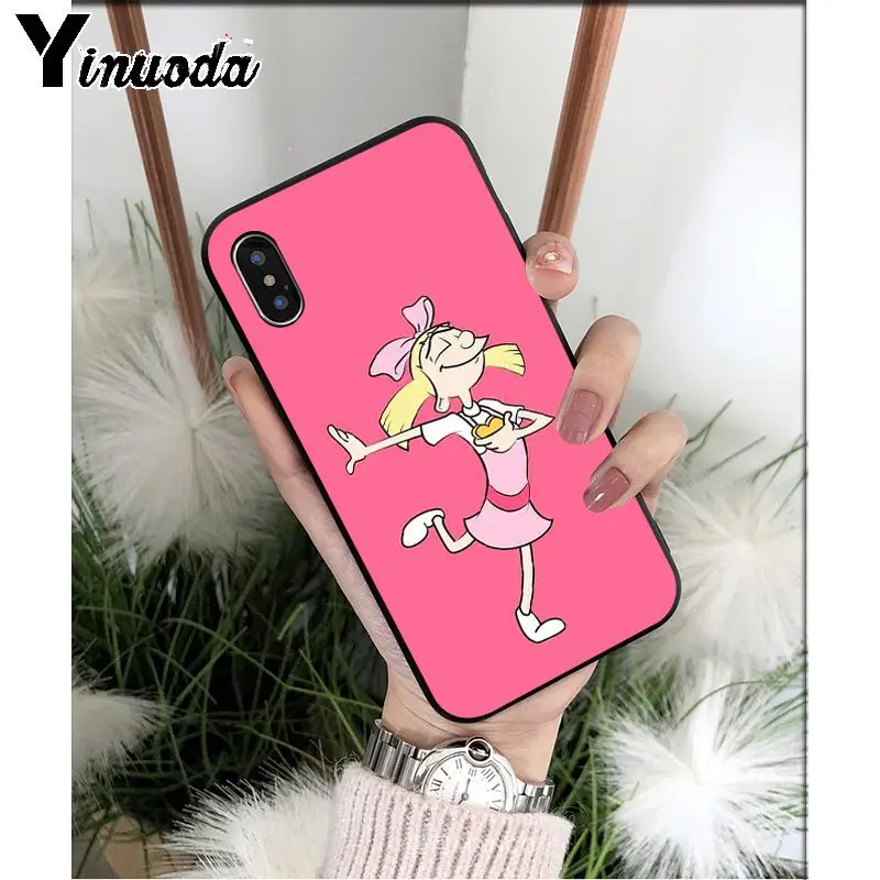 Yinuoda Hey Arnold TPU силиконовый мягкий черный чехол для телефона iPhone 5 5Sx 6 7 7plus 8 8Plus X XS MAX XR