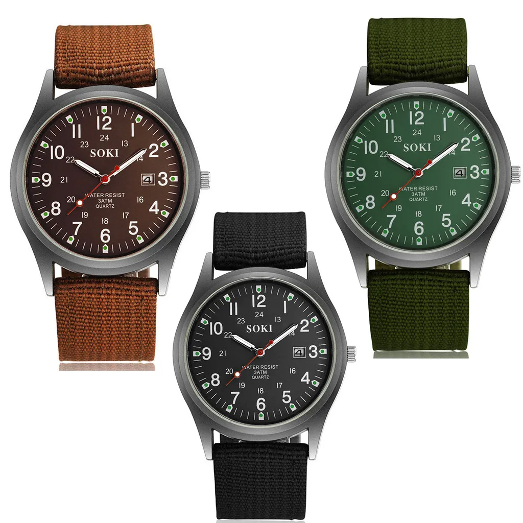 

Soki - Men's Woven Nylon Watch, Simple and Elegant, Minimalist, Ultra Thin, Fashionable, with Calendar, New 2021 Collection