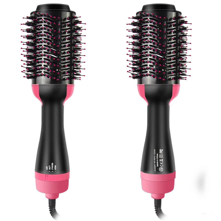 

Hair Blower Brush Hot Air Brush One Step Electric Comb Dryer Heating Hair Straightener Curler Styler Brushing 3 In 1