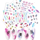 12 шт., набор переводных картинок для ногтей с геометрическими линиями