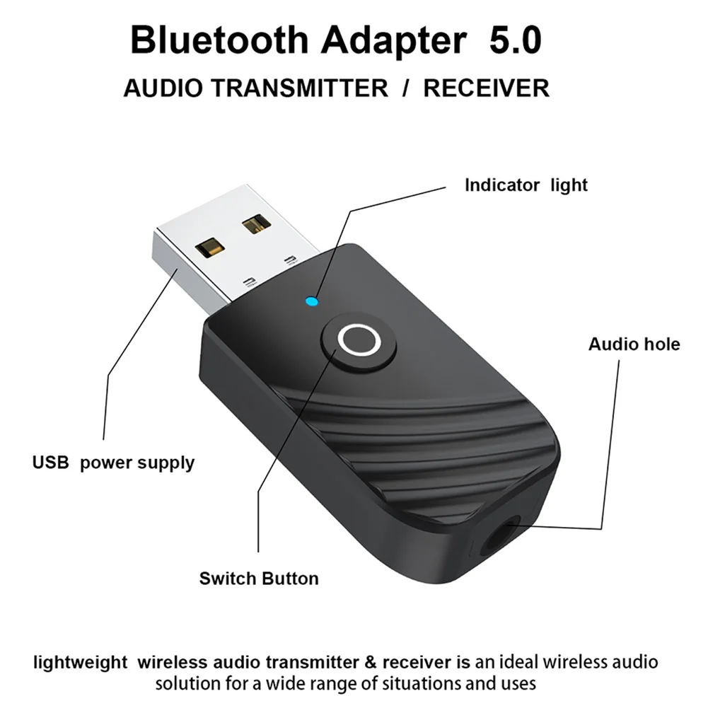 3 в 1 Dongle аудио приемник со светодиодным индикатором аксессуары для ПК наушники 5 0