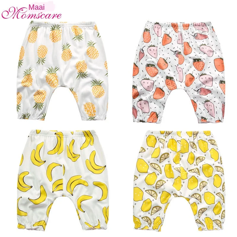 Pantalones de algod&oacute;n 100% para beb&eacute;s, ropa informal para ni&ntilde;os y ni&ntilde;as, con aire acondicionado, secci&oacute;n delgada, para verano-0