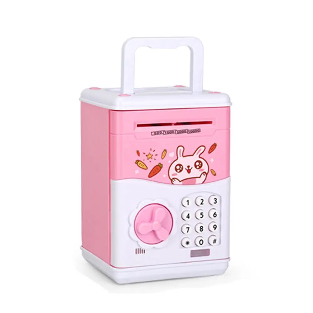 Детская Электронная Копилка Банкомат Мини Сейф мультфильм пароль Жевательная
