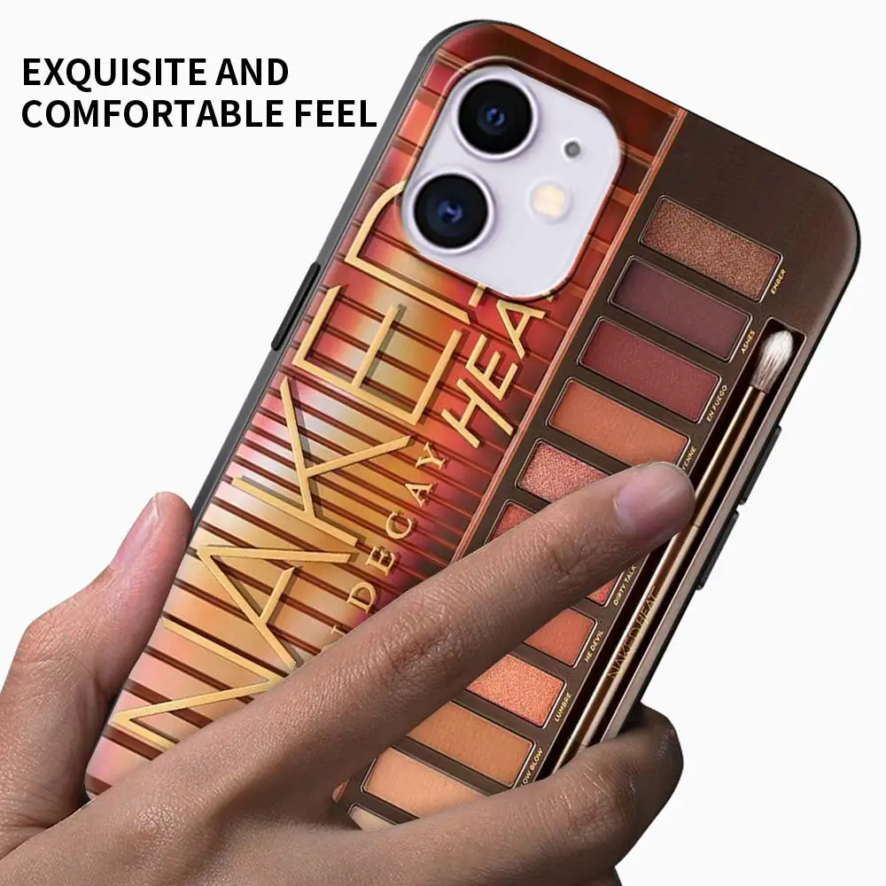 Палитра теней для век макияжа чехол Apple iPhone 11 13 12 Pro 7 XR X XS Max 8 6 6S Plus 5 5S SE 2020 13Pro черный