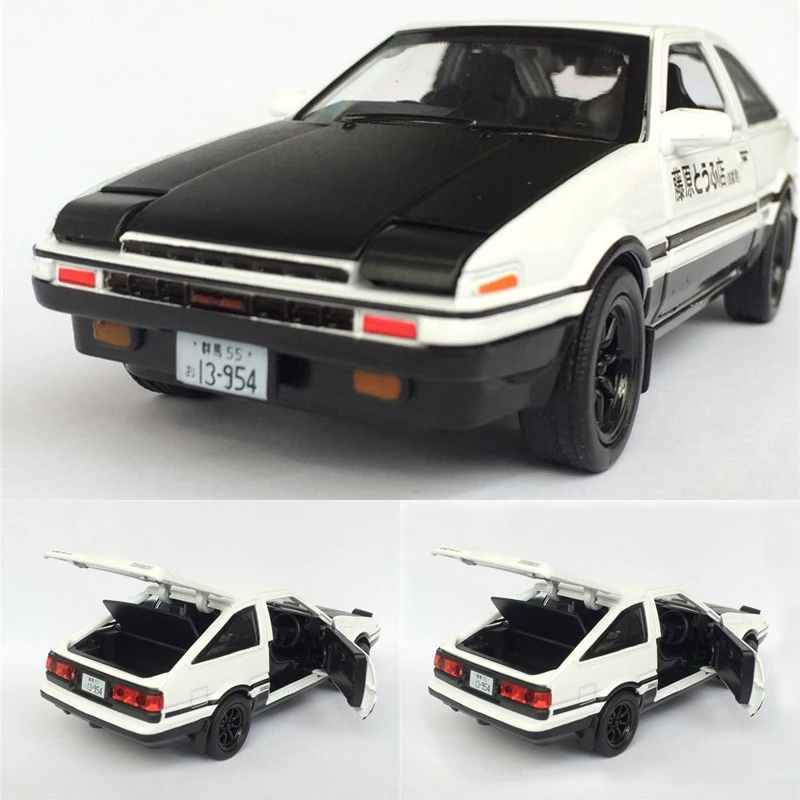 

1:28 Toyota AE86 Alloy Diecast Car Model Pull Back Toy With Light Sound For Kid Toys Gifts Free Shipping