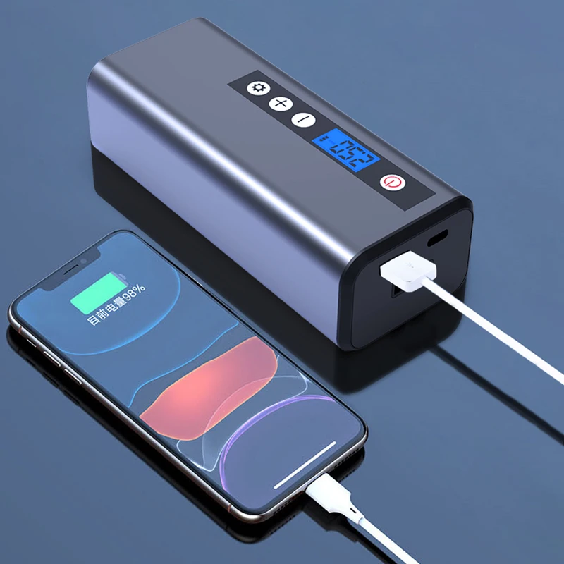 Barato Inflador De Neumáticos Portátil, Bomba Para Bicicleta Eléctrica, Mini Compresor De Mano Para Bolas De Motocicletas Y Coche Con Pantalla LCD, JDH88