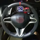 Черное углеродное волокно для Honda Civic 8 2006 2007 2008 2009 (3 Спицы)