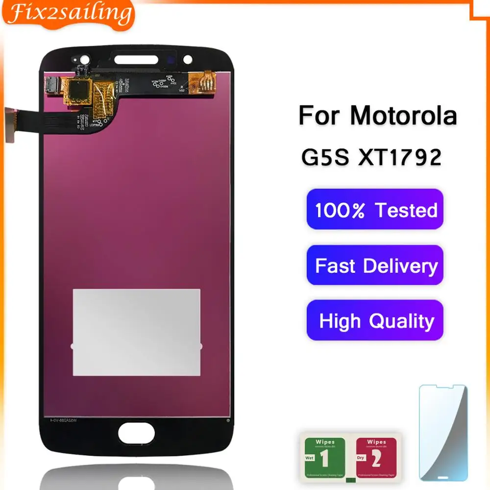Для MOTO G5S XT1793 XT1794 XT1792 ЖК дисплей Дисплей кодирующий преобразователь сенсорного