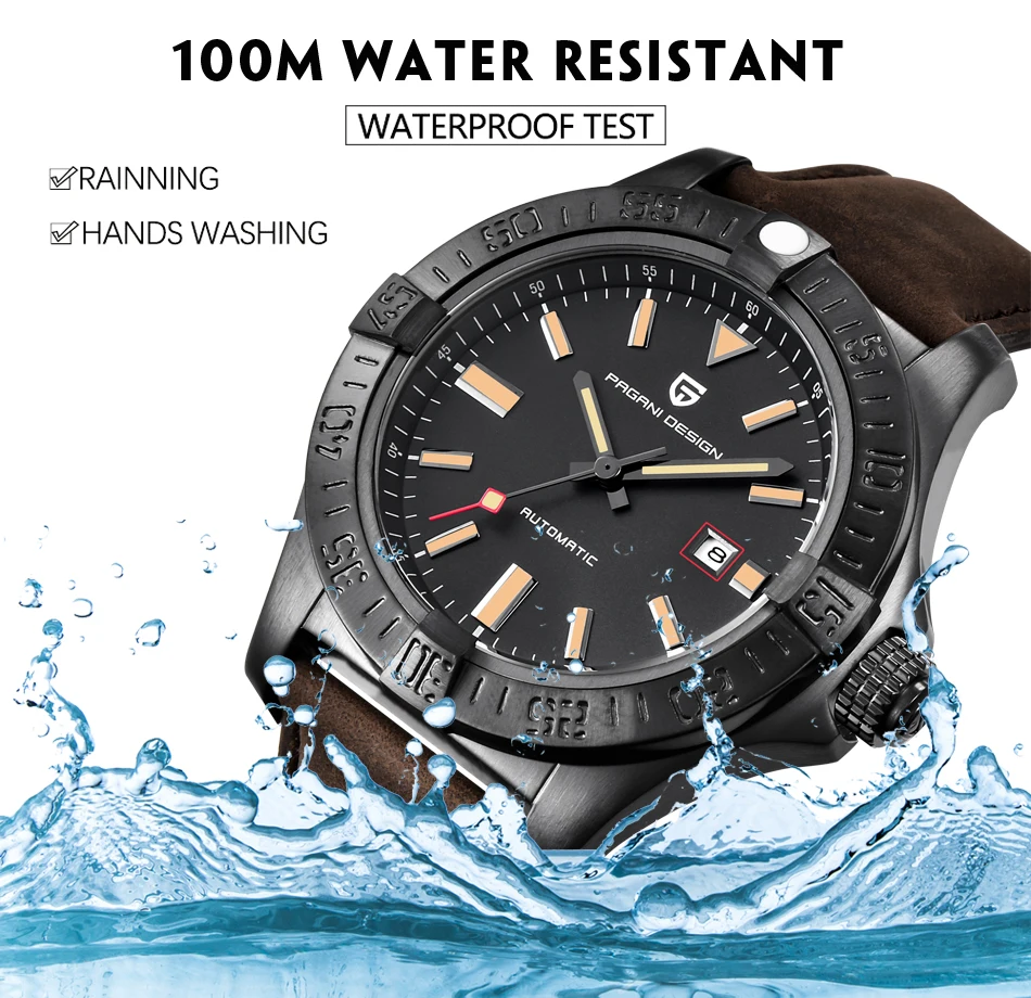 PAGANI дизайнерские Брендовые повседневные модные роскошные часы Reloj Hombre водонепроницаемые противоударные автоматические механические часы Relogio Masculino
