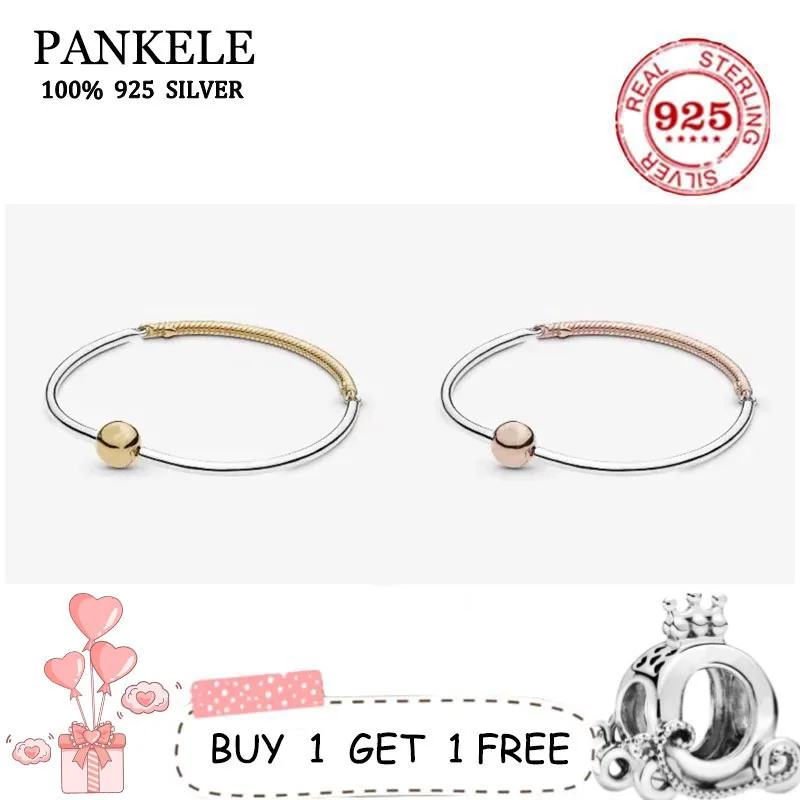 

Hot Sale 100% Real 925 Sterling Silver fashion Bracelet for Women Original Design snake Charms Bangle DIY high quality Jewelry