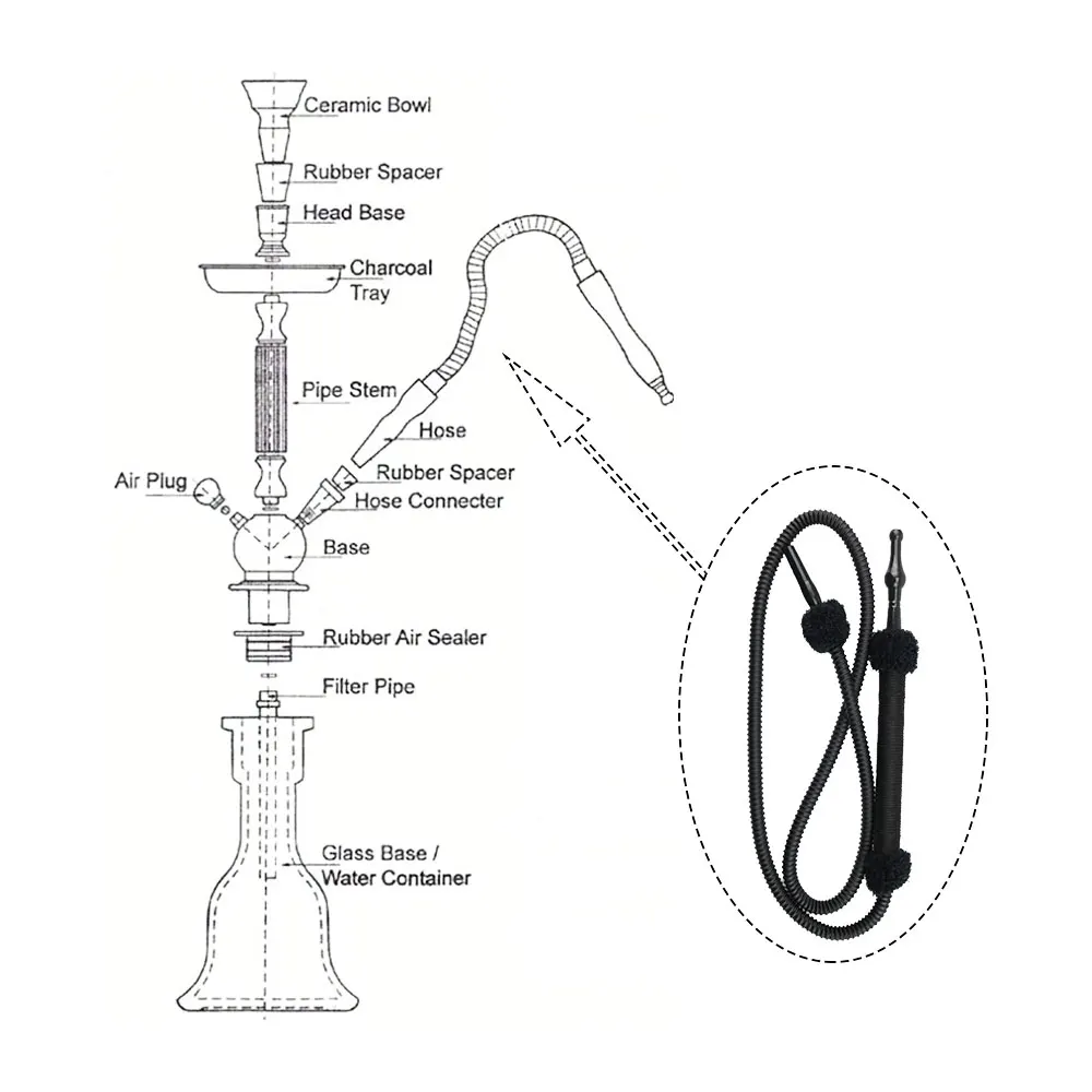 1 комплект 2 0 м высококачественная ткань акриловый шланг для кальяна трубка