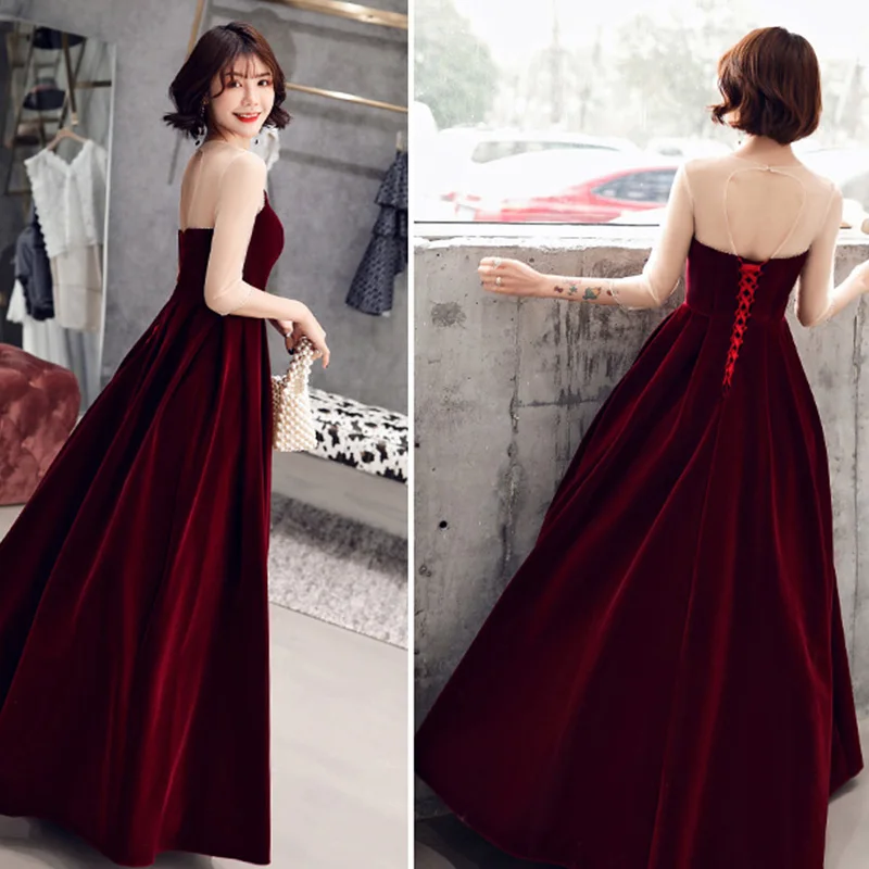 Женское вечернее платье с круглым вырезом It's Yiiya зеленое винтажное рукавами до