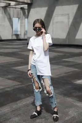 Простая и нестандартная Дизайнерская Женская Повседневная летняя футболка с