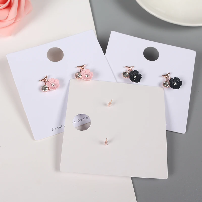 Романтические серьги-гвоздики с цветком вишни летние серьги цветами стразы