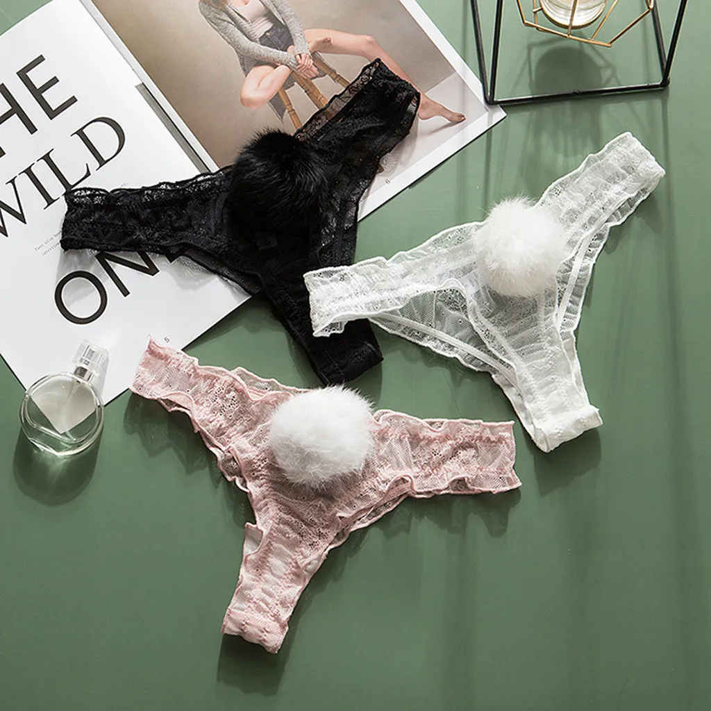 Трусики женские х/б бесшовные с хвостом кролика|Женские трусики| |