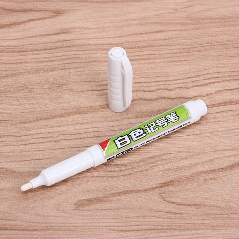 

1Pc Waterproof Permanent White Ink Marker Paint Pen Stationery Art Writing Tools R66C