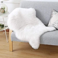 60x90cm Sheepskin Chair Cover Seat Pad Soft Carpet Hairy Plain Skin Fur Plain Fluffy Area Rugs Bedroom Faux carpet Mat Muzzi