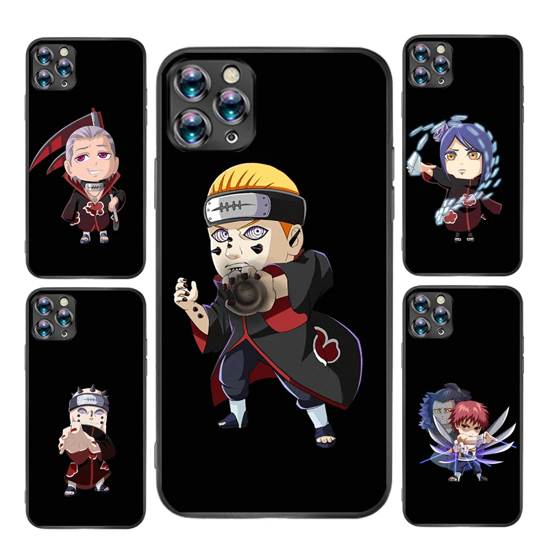 

N-Naruto Akatsuki Anime Cute Phone Case For iPhone X XS XR MAX Smartphones Cellphone Mobilephone Personalised Telephone Best