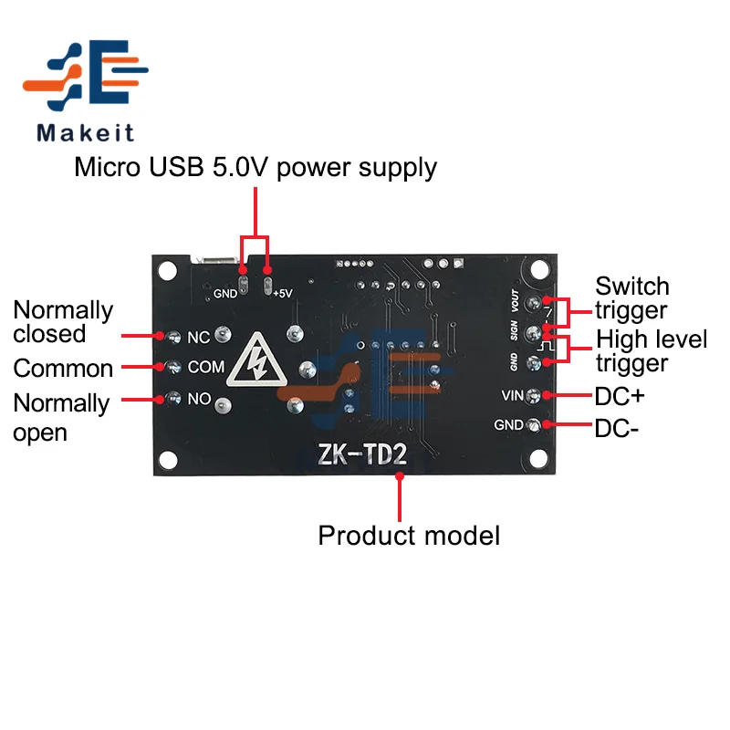 Постоянный ток 5-30V Модуль реле задержки таймера Управление цикл запуска времени